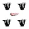 Service Caster 3'' Soft Rubber Wheel Swivel Bolt Hole Caster Set with Posi Lock Brakes, 4PK SCC-BH20S314-SRS-PLB-4 - alternate 3